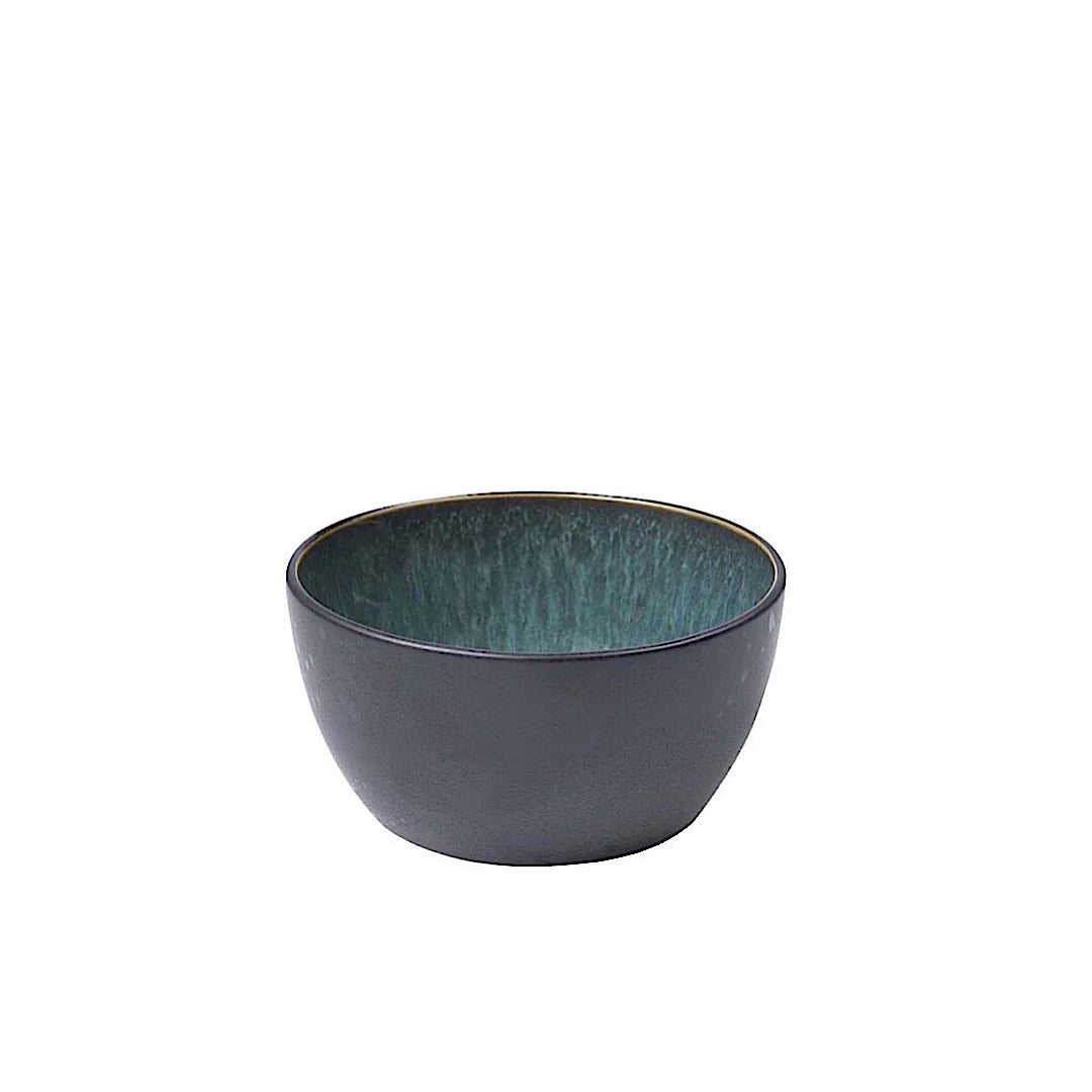 Bitz Living Stoneware Bowl 14cm Black Green